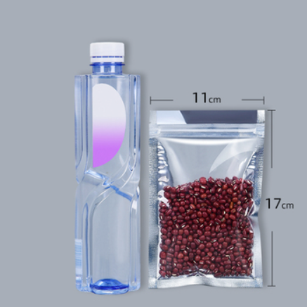 Hot push flat bottom translucent aluminum-plated ziplock bags (16 silk 11*17CM 100 pieces)