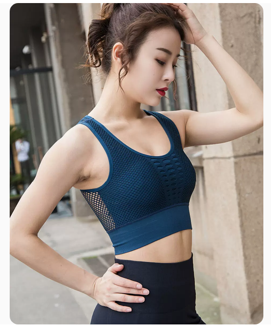 Hotly recommended shockproof push-up sports vest (YJ20408 blue) (S-XL size) (contact customer service after placing the order to confirm the delivery size)