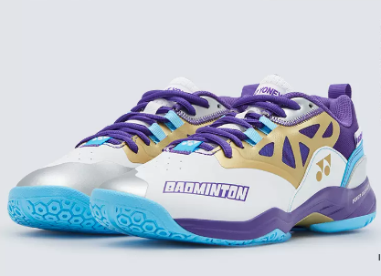 Hotly recommended women's ultra-light shock-absorbing breathable training non-slip YY sneakers (SHB620CR white and purple) (size: 36/225mm-39/245mm) (please contact customer service to confirm the delivery size after placing the order)