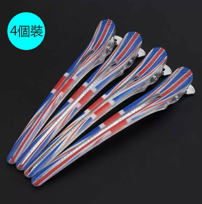 Hot style [4-pack] bangs clip (printed crystal seamless clip)
