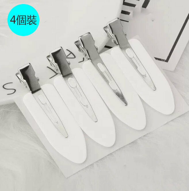 Hot Style [4 Pack] Bangs Side Clip (White)