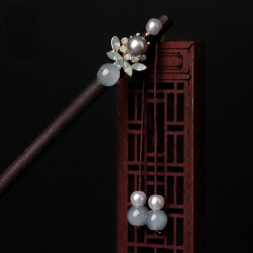 Popular ancient style tassel hairpin wooden hairpin (Yunhan) (size: hairpin length is about 18cm)