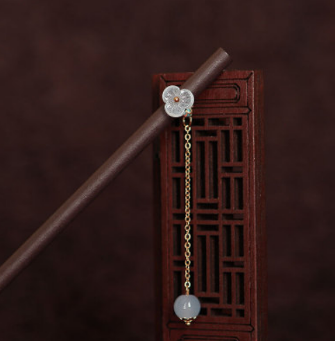 Popular ancient style tassel hairpin wooden hairpin (Nansheng) (size: hairpin length is about 18cm)