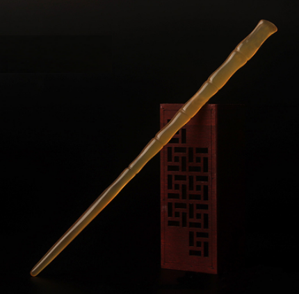 Popular natural horn hairpin with ancient style (long bamboo section) (size: hairpin length 19cm)