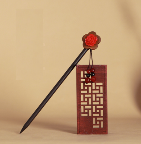 Hot style ancient style tassel style wooden hairpin (Magnolia) (size: hairpin length is about 18cm)