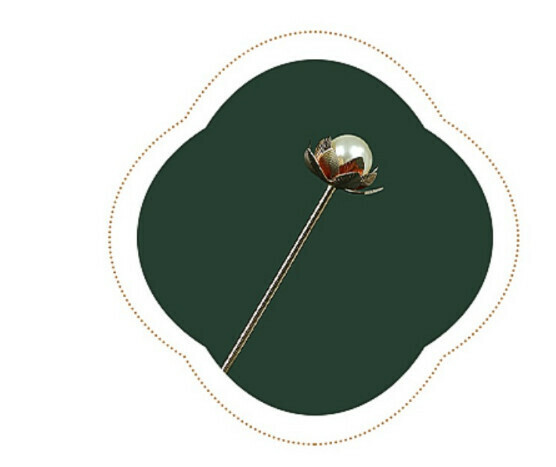 Popular ancient style pure handmade alloy tassel hairpin (golden lotus) (size: hairpin length 13.5cm)