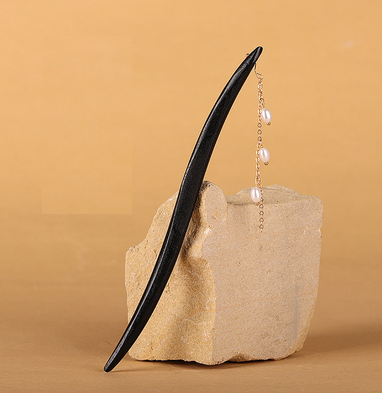 Popular antique-style high-end wooden tassel hairpin (Xinglu) (size: hairpin length 17cm)