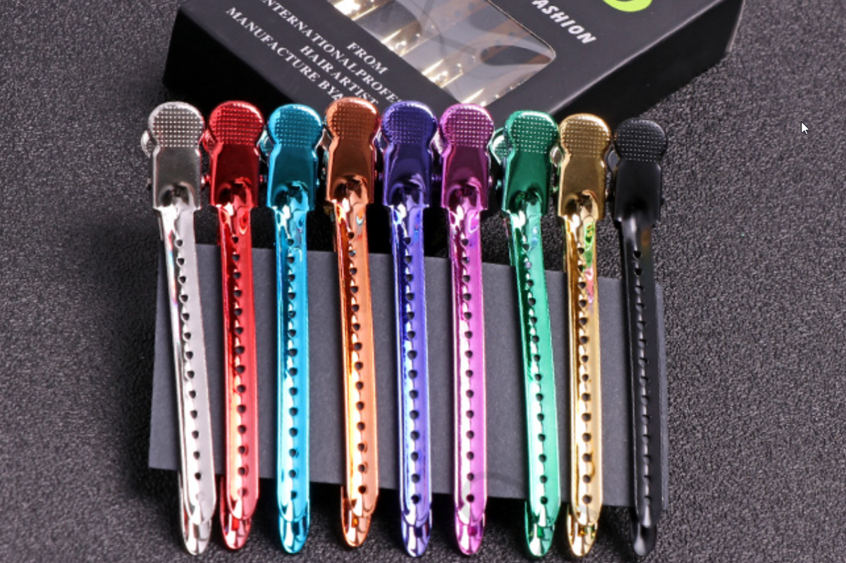 New duckbill push corrugated hair clip (mixed color [12 pieces/box] size: 9.4cm)