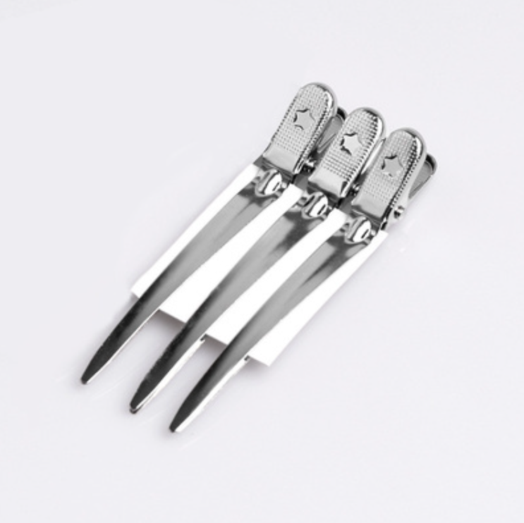 New hair clip, fluffy hair root steel clip, modeling duckbill hair clip (silver [3 pieces] size: 0.8cm*8.8cm)