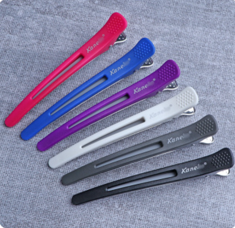 New duckbill hair clip, hair salon special seamless bangs hair clip (mixed color [6 pcs/pack] size: 11cm)