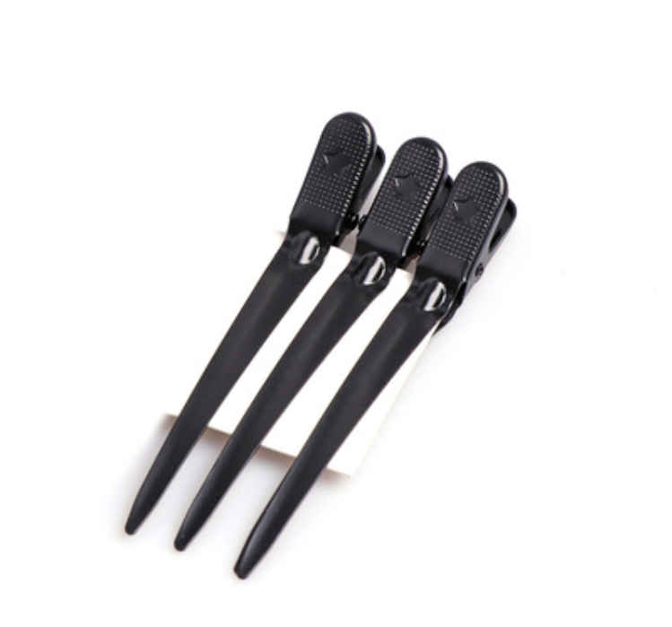 New hair clip, fluffy hair root steel clip, modeling duckbill hair clip (black [3 pieces] size: 0.8cm*8.8cm)