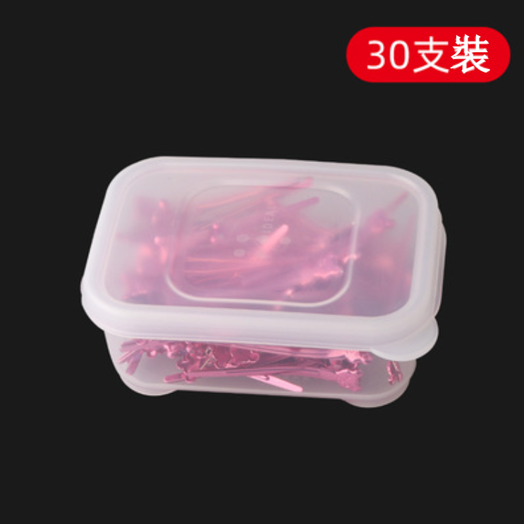 New Bear Hairdressing Aluminum Clips, Hair Clips, Corrugated Style Clips (Pink [30 pcs] Size: 5.5cm)