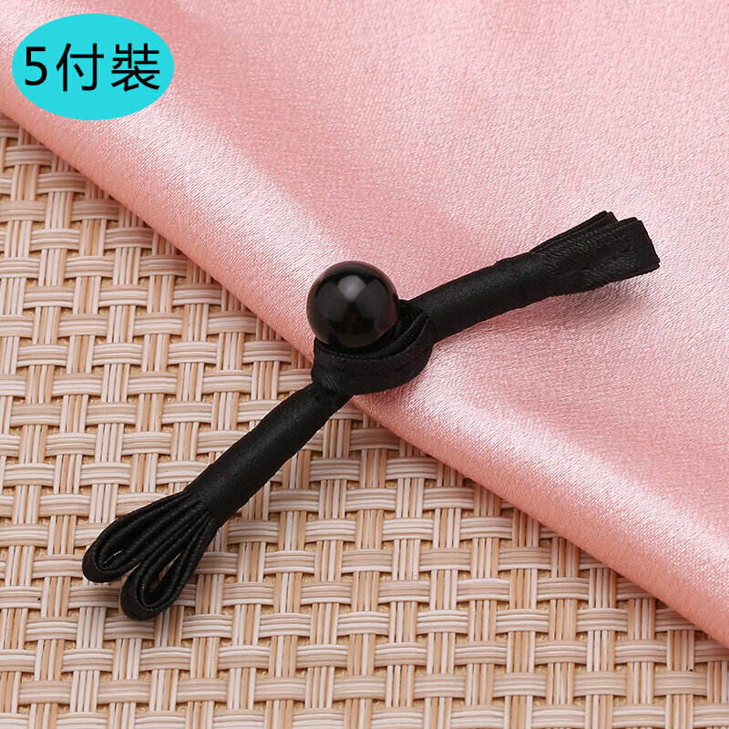New style [5 sets] cheongsam button clothing accessories (black, free needle and thread)