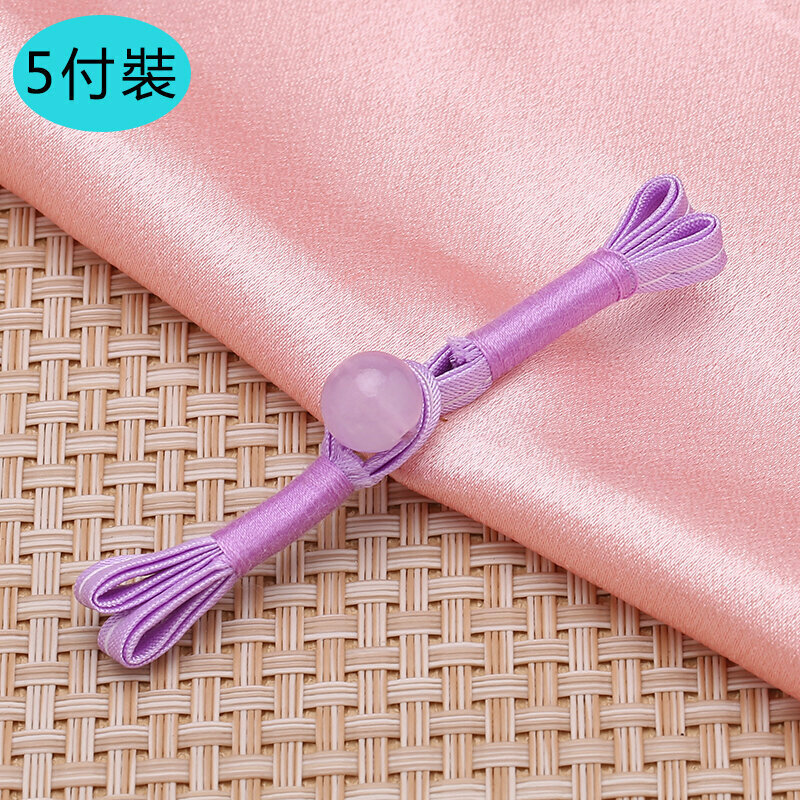 New style [5 sets] cheongsam button clothing accessories (light purple, free needle and thread)