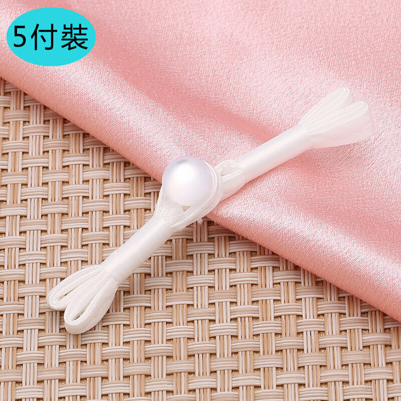 New style [5 sets] cheongsam button clothing accessories (white, free needle and thread)