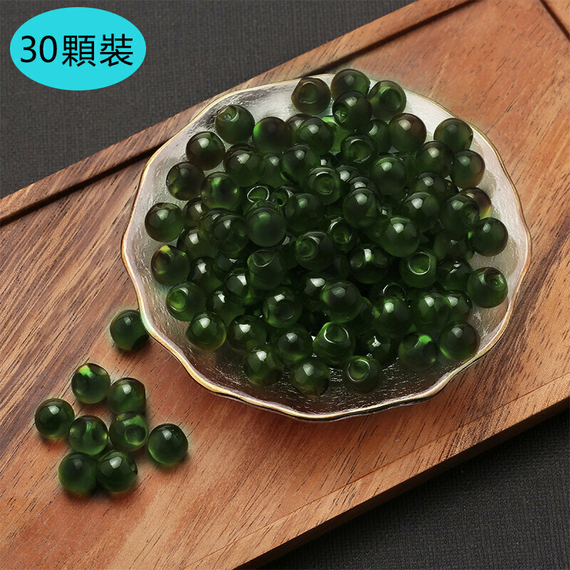 新款【30顆裝】圓形扣子衣服配件（11mm 送針線+收納盒）(墨綠色)