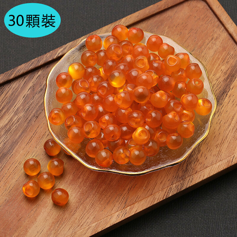 新款【30顆裝】圓形扣子衣服配件（11mm 送針線+收納盒）(桔色)