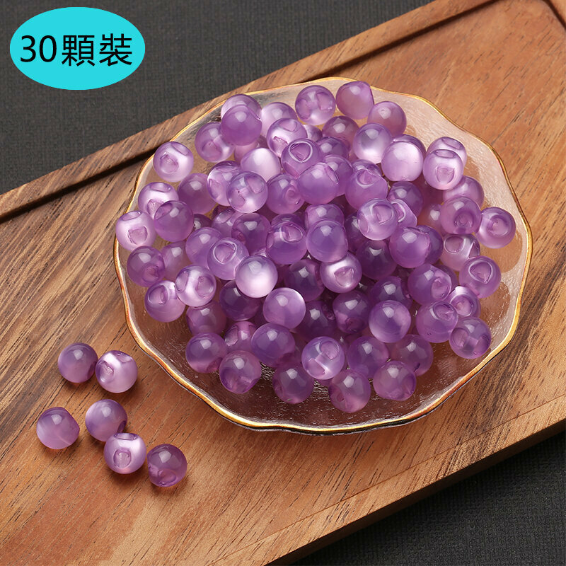新款【30顆裝】圓形扣子衣服配件（11mm 送針線+收納盒）(淺紫色)