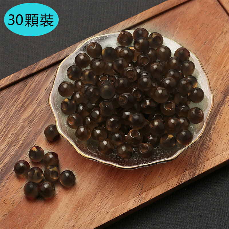 新款【30顆裝】圓形扣子衣服配件（11mm 送針線+收納盒）(深咖色)