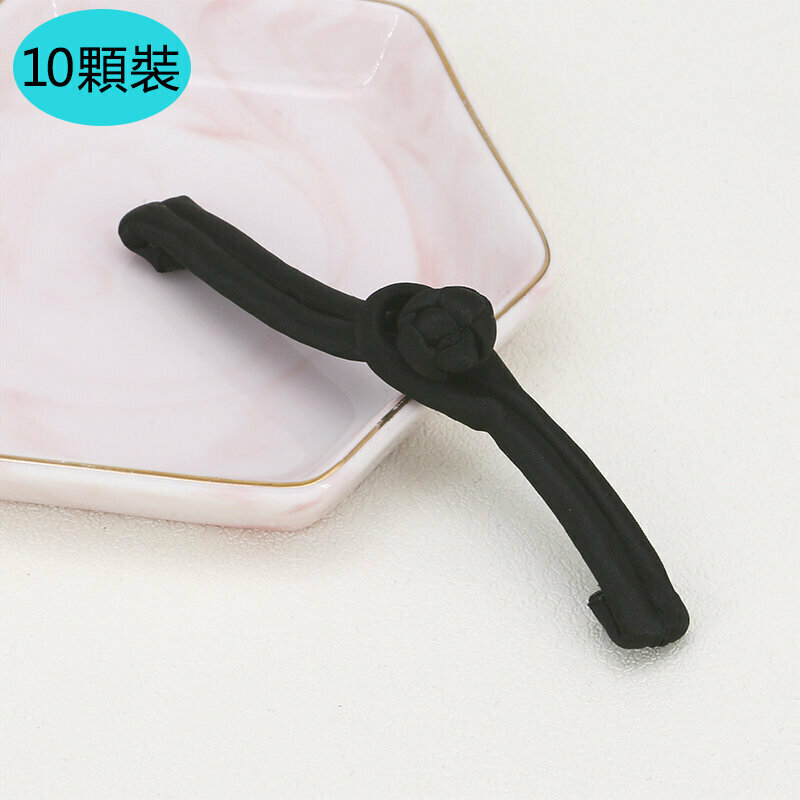New style [10 pieces] cheongsam button clothing accessories (free needle and thread) (black)
