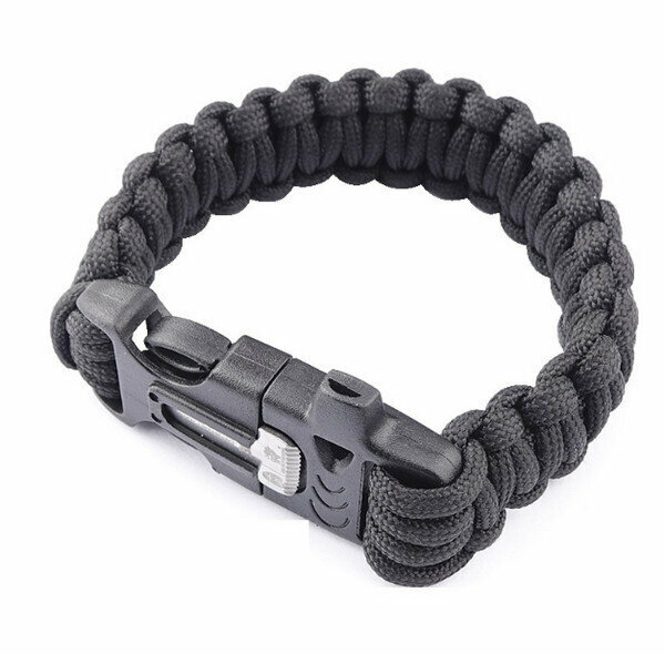 Hot Selling Multifunctional Dragon Tactical Wristband/Bracelet [D-101HH] Black - Total Length 250mm