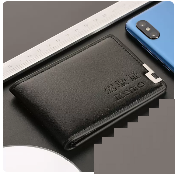 Hot selling driver's license leather case (upgraded nine card slots [black model])