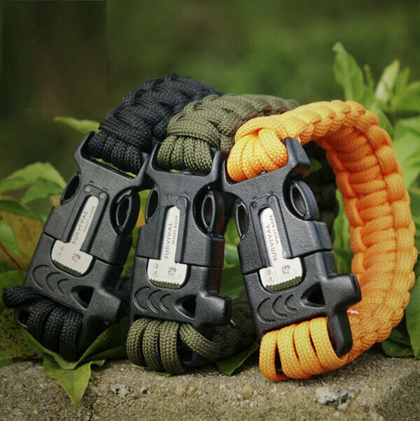 Hot Selling Multifunctional Dragon Tactical Survival Hand Rope/Bracelet/Bracelet [D-101] Orange - Total Length 250mm