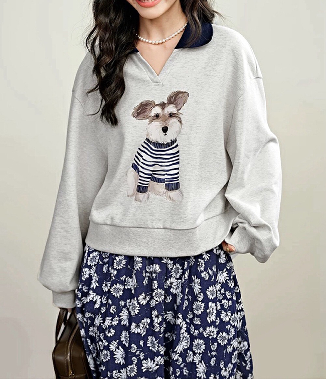 雪納瑞狗狗長袖上衣-實拍現貨2