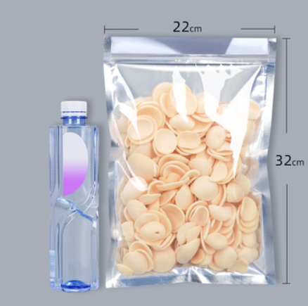 Hot push flat bottom translucent aluminum-plated ziplock bags (16 wires 22*32CM 100 pieces)