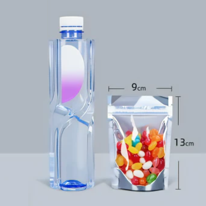 Hot recommended self-standing translucent aluminum-plated ziplock bags (16 wires 9*13CM 100 pieces)