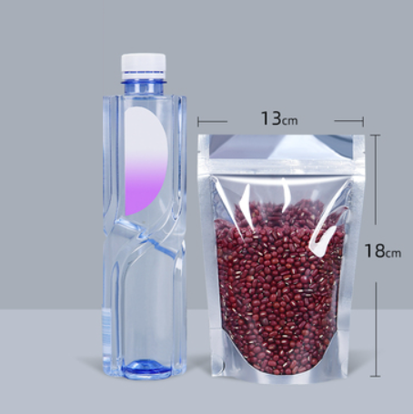 Hot recommended self-standing translucent aluminum-plated ziplock bags (18 silk 13*18CM 100 pieces)