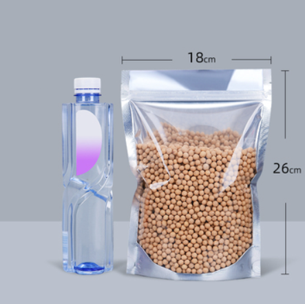 Hotly recommended self-standing translucent aluminum-plated ziplock bags (20 silk 18*26CM 100 pieces)