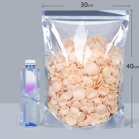 Hotly recommended self-standing translucent aluminum-plated ziplock bags (20 wires, 30*40CM, 100 pieces)
