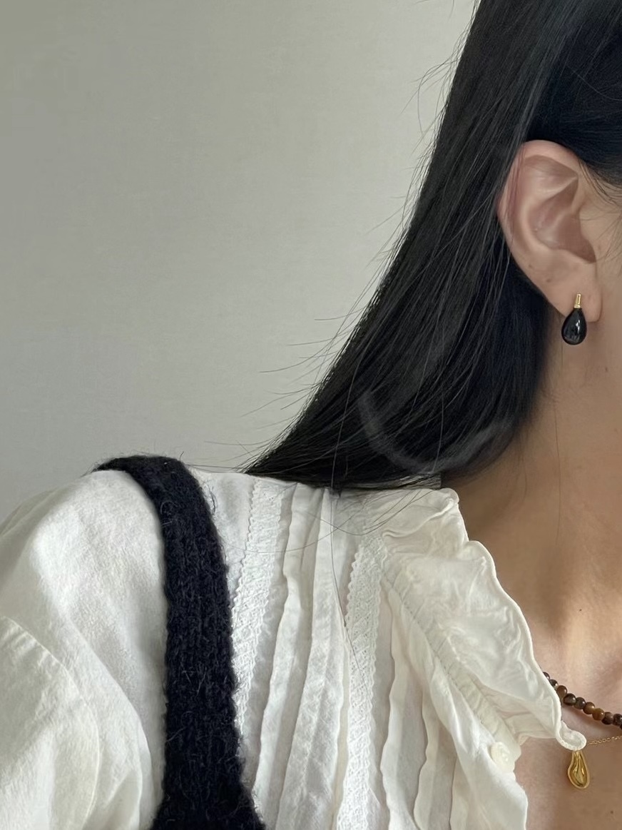 Onyx earrings  ͙S925