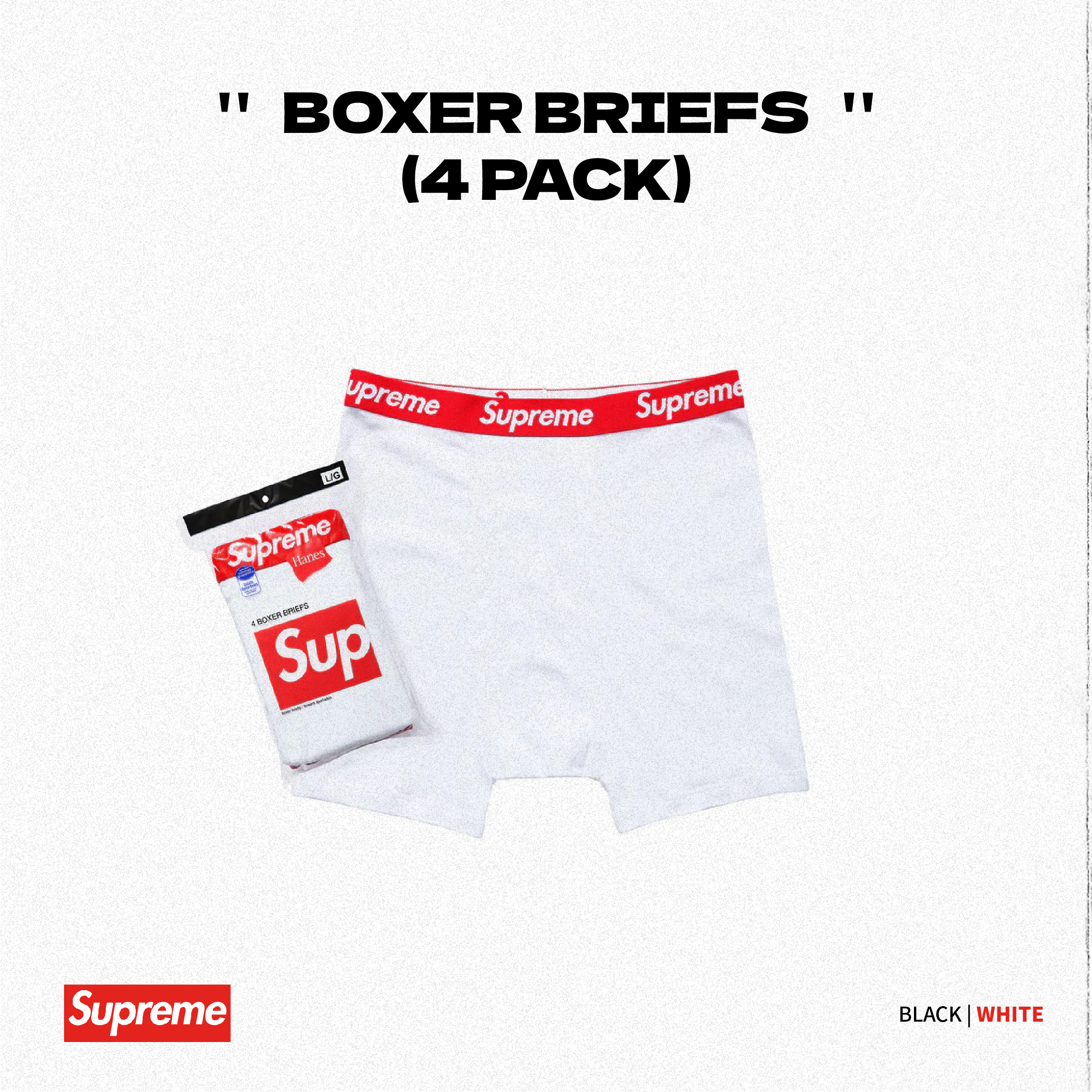 【sirokuma】[Supreme×HANES] BOXER BRIEF Supreme Hanes Bandana Boxers Black - Buy at Hypeneedz