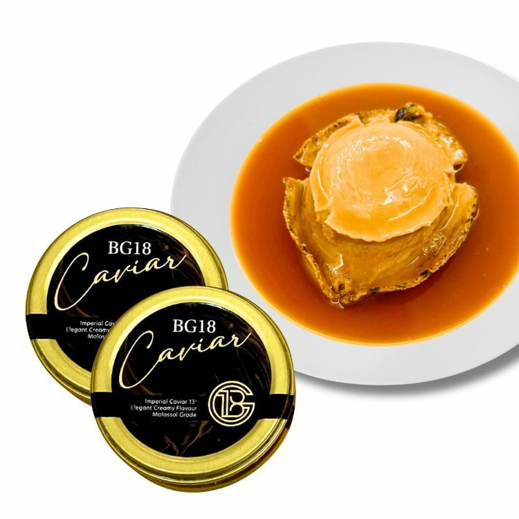 Chef OE’s Braised Abalone + BG18 Imperial Oscietra Cavi