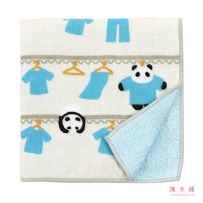 濱文様 熊貓衣架手帕