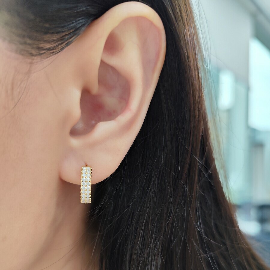 18K金鑽石耳環