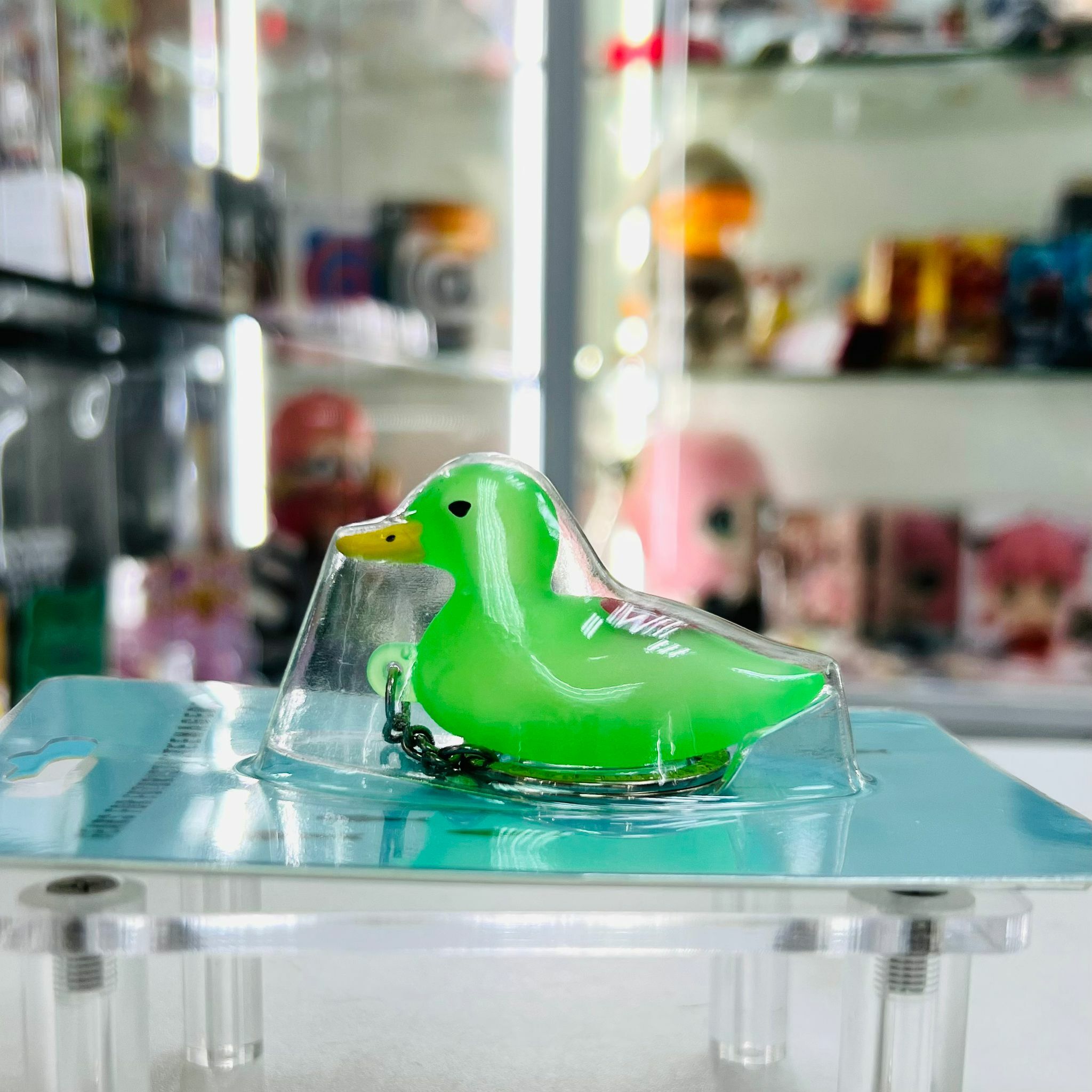 human made duck keychain -green