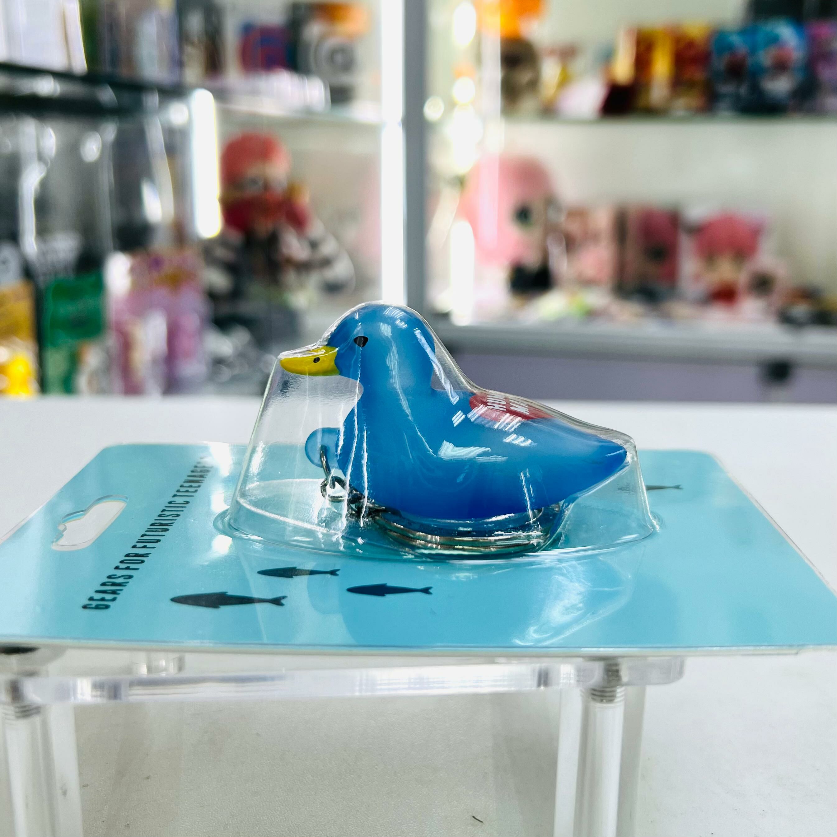 human made duck keychain -blue