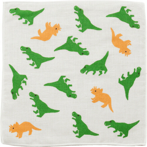 濱文様 恐龍綠色手帕