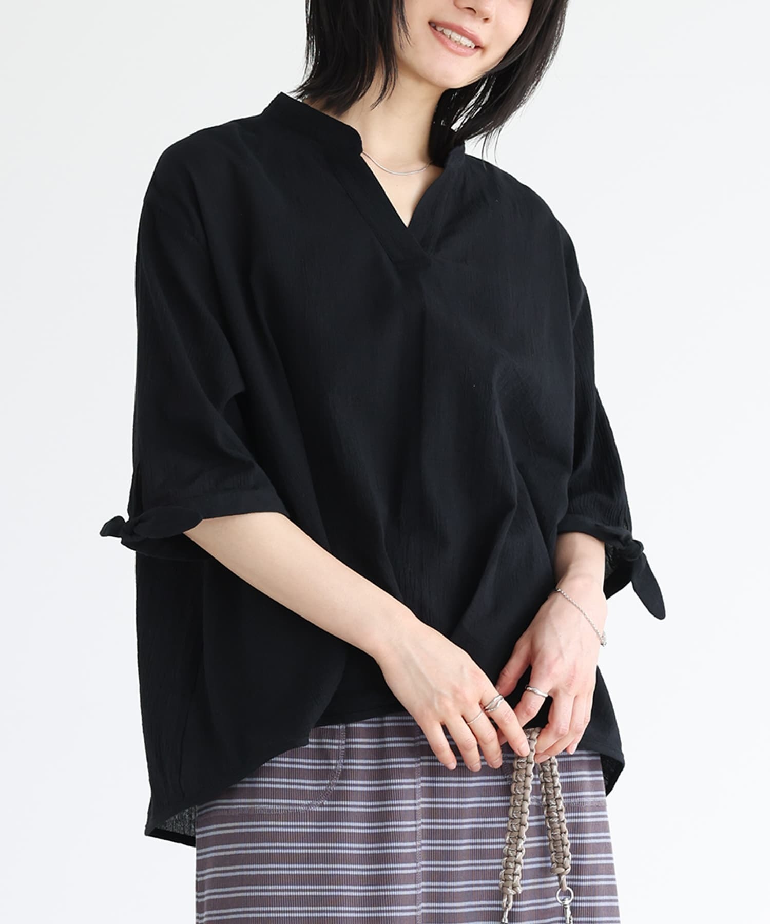 預購 - JP 袖絲帶棉質Shirt