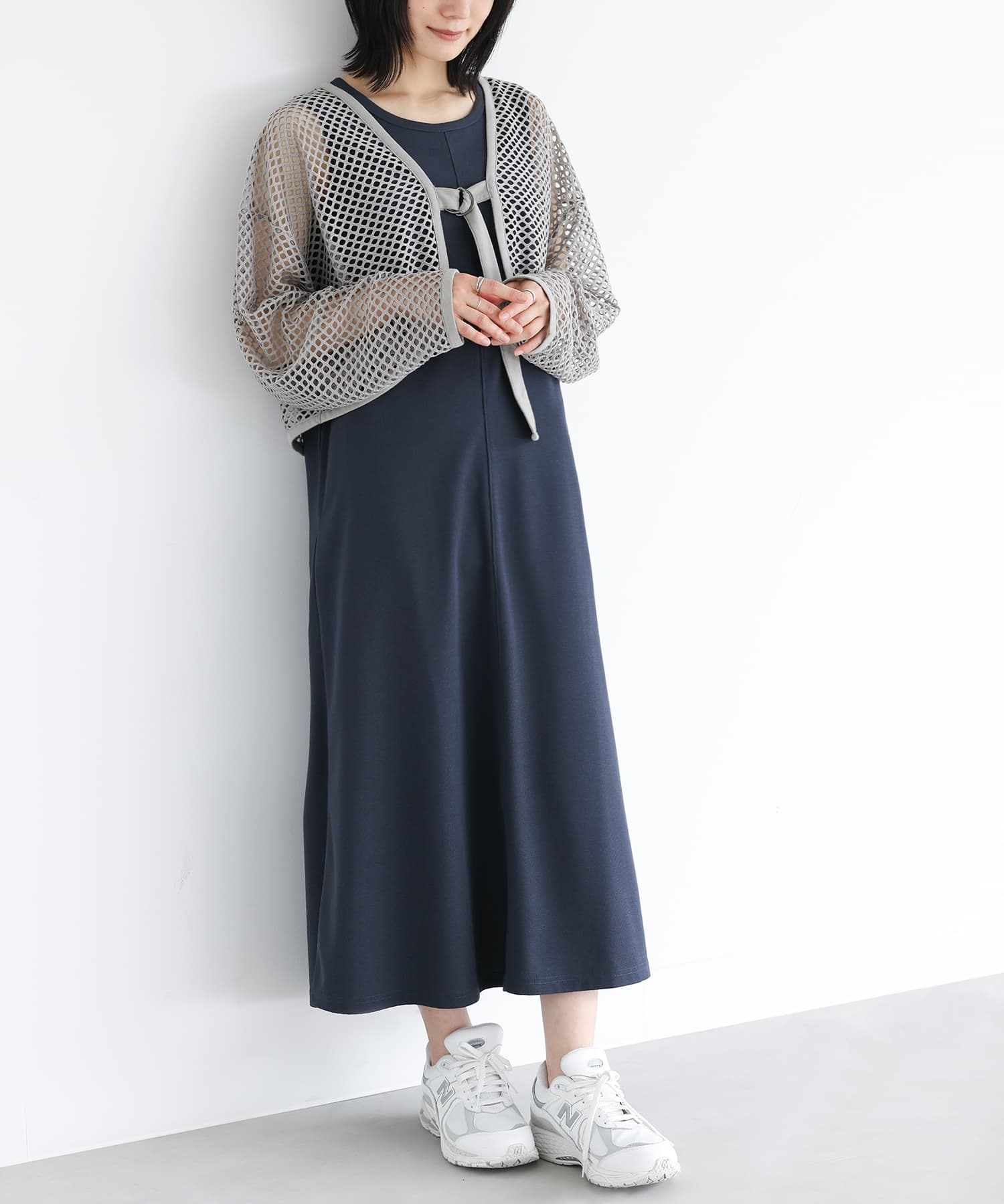 預購 - JP 網網Cardigan + One Piece SET