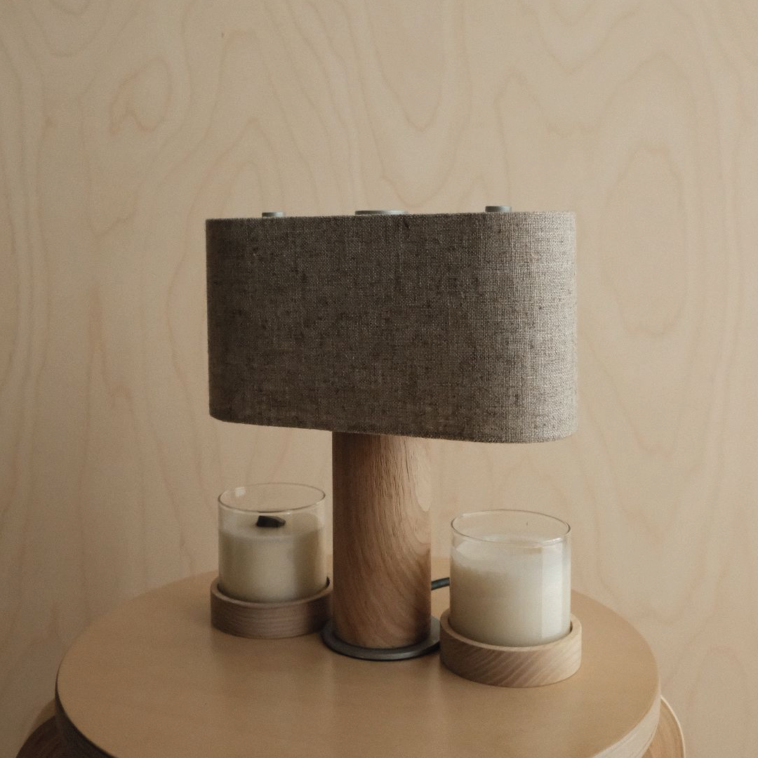 DUO混香融蠟燈｜橡木色