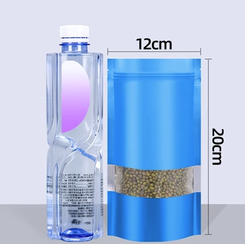 Popular blue ziplock bags (20 silk 12*20+4CM 100 pieces)