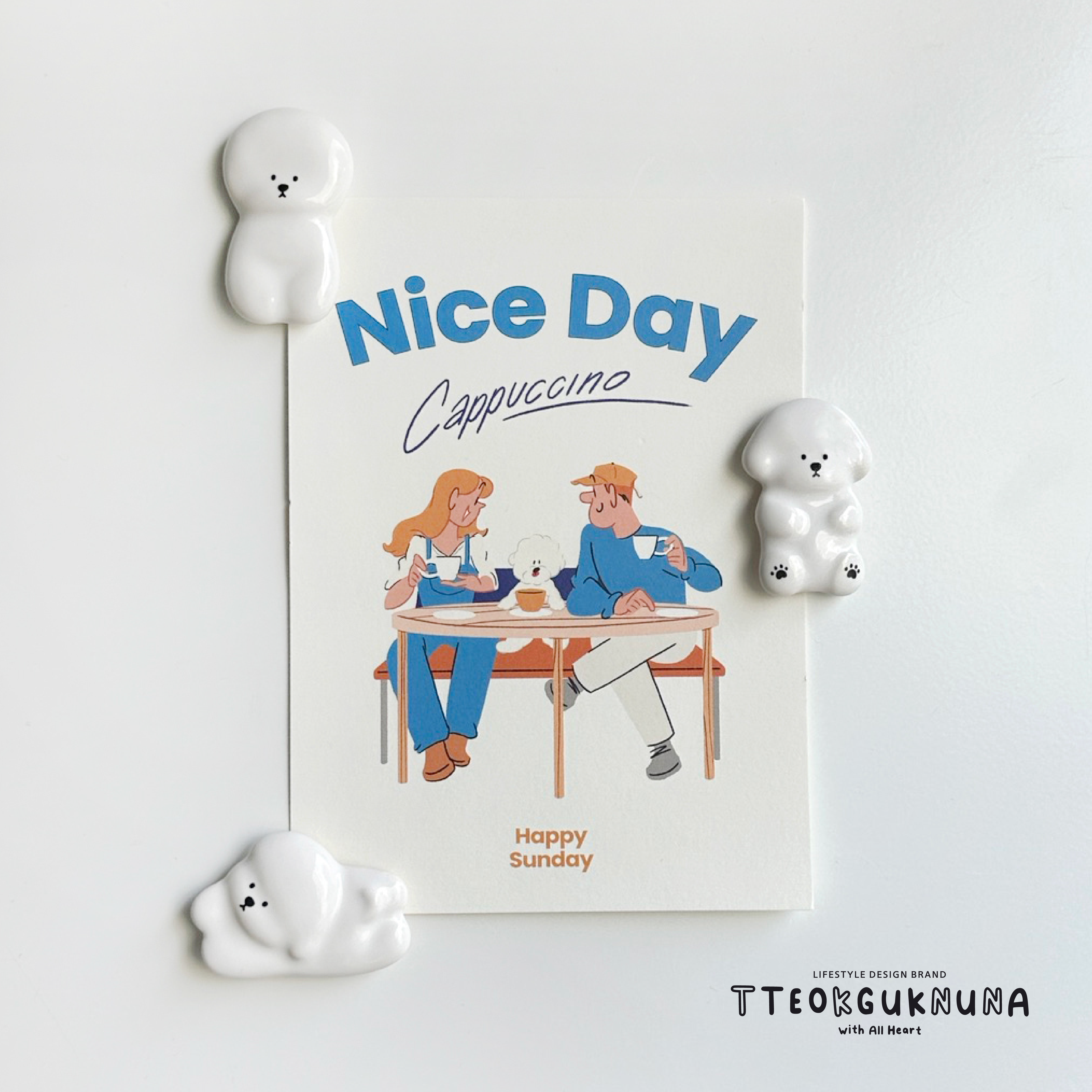 Tteokguknuna 比熊磁鐵三件組