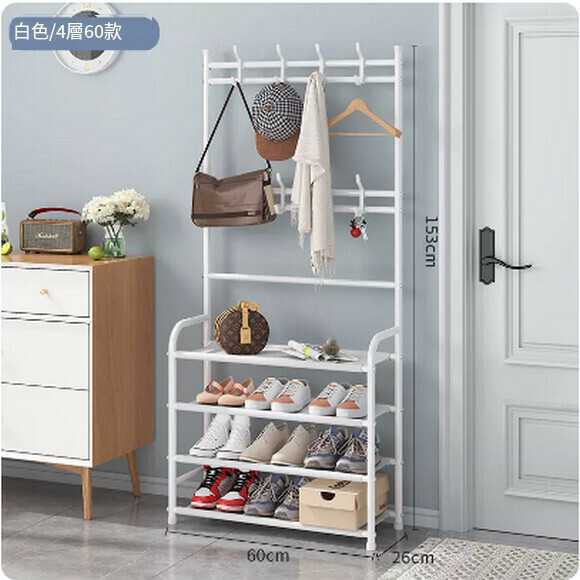 Hot recommended shoe rack simple doorway indoor good-looking shoe rack household economical multi-layer shoe cabinet (white-4 layers 60)