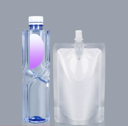 Popular aluminum foil nozzle self-standing packaging bag (20 filaments, 350ml middle mouth, 100 pieces)