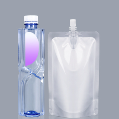 Popular aluminum foil nozzle self-standing packaging bag (20 filaments, 500ml middle mouth, 100 pieces)