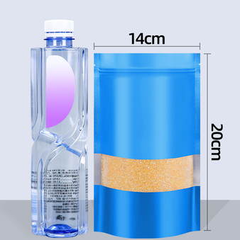 Popular blue ziplock bags (20 silk 14*20+4CM 100 pieces)